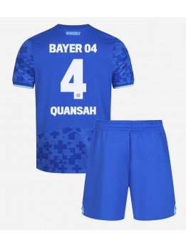Billige Bayer Leverkusen Jarell Quansah #4 Tredjedraktsett Barn 2025-26 Kortermet (+ Korte bukser)